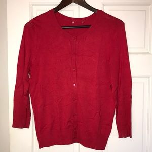Red cardigan super soft